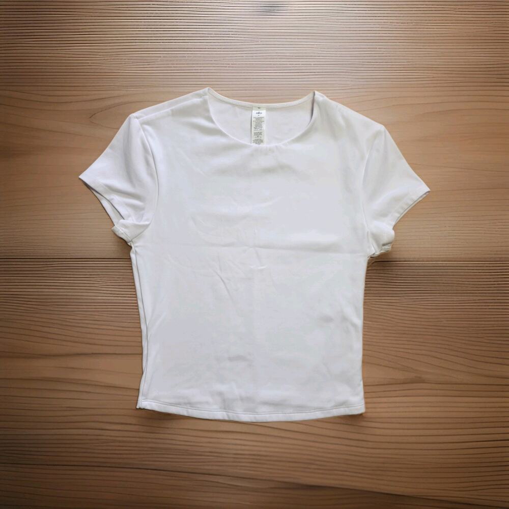 Women's ALO Yoga Softsculpt Precision Short Sleeve Top in White Medium